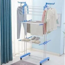 Сушилка складная для белья GARMENT RACK Вертикальная передвижная стойка-сушилка для сушки вещей и белья на колесиках