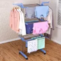 Сушилка складная для белья GARMENT RACK Вертикальная передвижная стойка-сушилка для сушки вещей и белья на колесиках