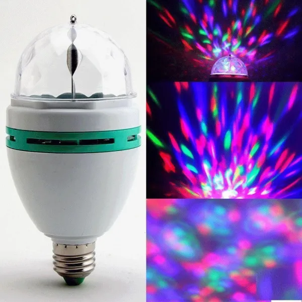 СВЕТОДИОДНАЯ ДИСКО-ЛАМПА с патроном LED MINI PARTY