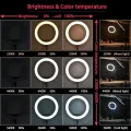 Светодиодная кольцевая LED лампа ZB-R14 (1 крепл.тел.) 220V (35см) | Портативная лампа для селфи без штатива