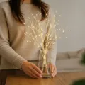 Світлодіодна береза Karaman KAR302, гілка 75 см з 50 LED • Настільний декор з теплим білим світлом, вимикачем на корпусі, для вази та святкового столу