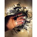 Светодиодная гирлянда 10 метров 20 LED MA716 • Уличная декоративная гирлянда статического свечения с питанием 220В и солнечной панелью для сада, двора и террасы