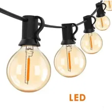 Светодиодная гирлянда 10 метров 20 LED статический режим питание от сети • Гирлянда для интерьера и экстерьера 220В Светодиодная гирлянда 10 метров 20 LED статический режим питание от сети • Гирлянда для интерьера и экстерьера 220В