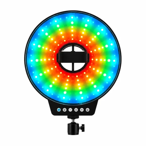 Светодиодная LED лампа MJ-321 кольцевая RGB 35 см с USB подключением • Кольцевая лампа MJ-321 для фото, видео, селфи, стримов, TikTok и съемки контента