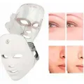 Светодиодная LED-маска для лица 7 в 1 с цветной светотерапией • Маска для домашнего ухода за кожей лица с 7 LED-режимами и USB-зарядкой