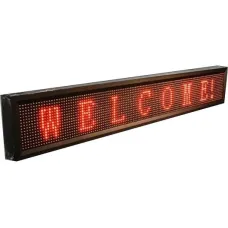 Бегущая светодиодная строка, 100 х 40 см · Внутренняя информационная рекламная вывеска – табло с Wi Fi · Красная