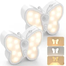 Светодиодный ночник-бабочка с датчиком движения ∙ Перезаряжаемый ночник Бабочка для декора комнаты Светодиодный ночник-бабочка с датчиком движения ∙ Перезаряжаемый ночник Бабочка для декора комнаты