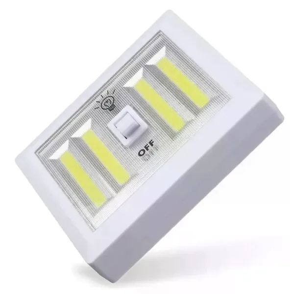 Світильник із тумблером HY-604 • Бездротовий світлодіодний світильник COB Light Switch HY-604 на батарейках із магнітним кріпленням для шафи, коридору, гаража та дому