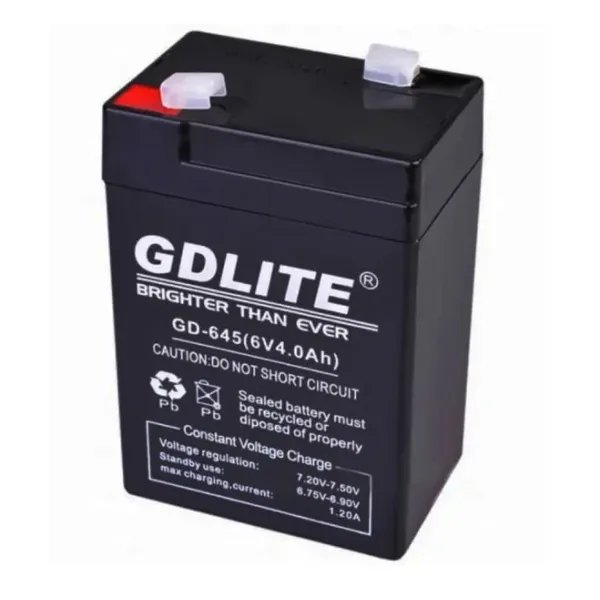 Свинцово-кислотный аккумулятор GDLITE GD-645 для универсального применения ∙ Аккумулятор 6V/4Ah GDLITE GD-645