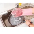 Силиконовые многофункциональные перчатки для мытья и чистки Magic Silicone Glov Розовый PR3