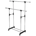 Телескопическая двойная стойка - вешалка для одежды и обуви Double Pole Clothes Horse, 130*42*160 см