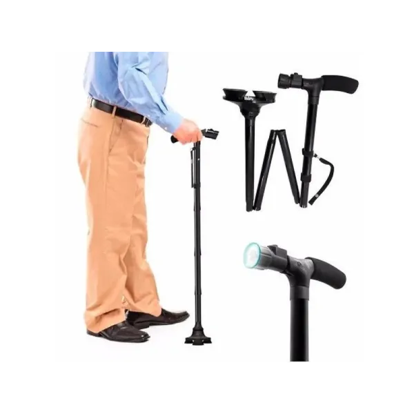 Телескопическая складная трость с встроенным фонариком Trusty Cane