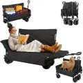 Тележка-диван для кемпинга TKMP-02 на колесах • Складной кемпинговый диван-тележка для дачи, рыбалки, туризма, пикников и отдыха на природе