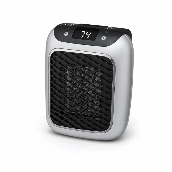 Тепловентилятор Handy Heater Turbo 800 Вт с пультом ДУ • компактный розеточный обогреватель с керамическим элементом, регулировкой температуры и таймером для рабочего места