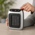 Тепловентилятор Handy Heater Turbo 800 Вт с пультом ДУ • компактный розеточный обогреватель с керамическим элементом, регулировкой температуры и таймером для рабочего места