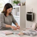 Тепловентилятор Handy Heater Turbo 800 Вт с пультом ДУ • компактный розеточный обогреватель с керамическим элементом, регулировкой температуры и таймером для рабочего места