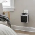 Тепловентилятор Handy Heater Turbo 800 Вт с пультом ДУ • компактный розеточный обогреватель с керамическим элементом, регулировкой температуры и таймером для рабочего места