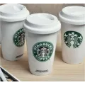 Термокружка керамическая Стакан белый StarBucks HY101 PR1