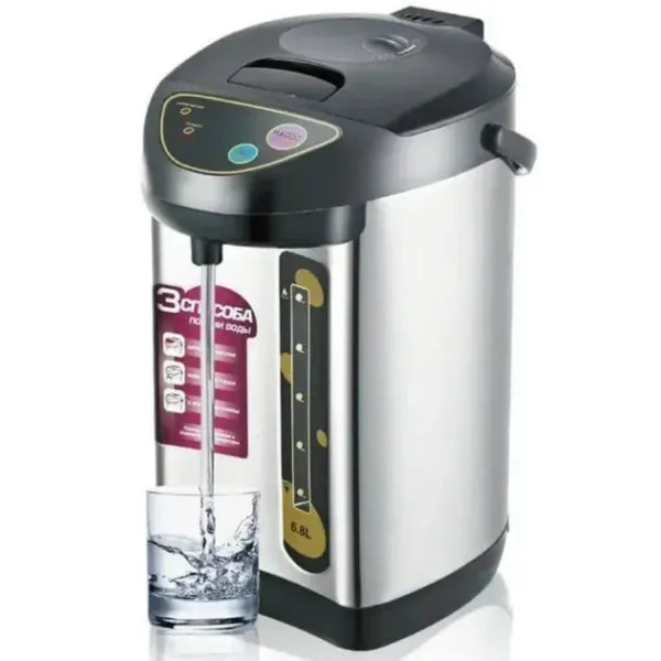 Термопот електричний Hoffmans HM-2568 • Термос з ручною помпою 6,8L