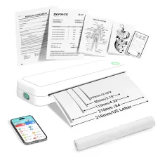 Термопринтер портативный А4 Bluetooth для печати тату, изображений, документов · Беспроводной принтер для печати без чернил