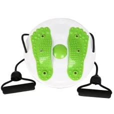 Тренажер Диск здоровья вращающийся с эспандерами и массажем стоп Waist Twisting Disc Магнитный массажер - тренажер для талии и живота