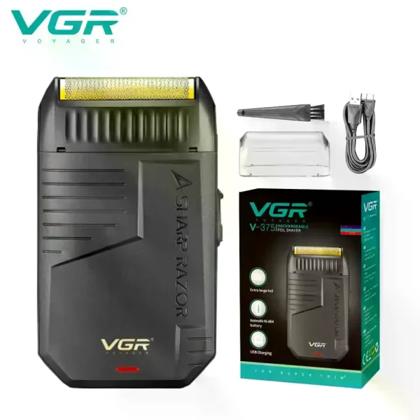 Триммер для волос VGR V-375 • Аккумуляторная машинка для стрижки Hair Clippers V-375, шейвер для бороды, усов и окантовки