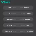 Триммер для волос VGR V-375 • Аккумуляторная машинка для стрижки Hair Clippers V-375, шейвер для бороды, усов и окантовки