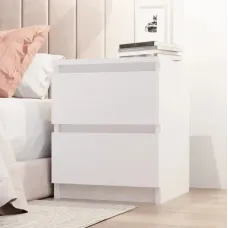 Тумбочка прикроватная STL-MD 78 • Компактная белая тумба с ящиками для спальни Тумбочка прикроватная STL-MD 78 • Компактная белая тумба с ящиками для спальни