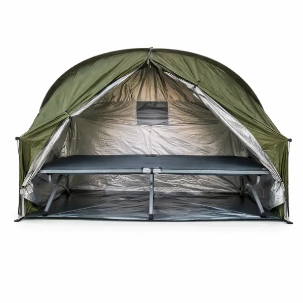 Туристическая палатка с раскладушкой 2 в 1 для кемпинга рыбалки и отдыха на природе 200×80×145 см с походной складной кроватью • Кемпинговая палатка с раскладушкой PSK+2