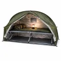 Туристическая палатка с раскладушкой 2 в 1 для кемпинга рыбалки и отдыха на природе 200×80×145 см с походной складной кроватью • Кемпинговая палатка с раскладушкой PSK+2