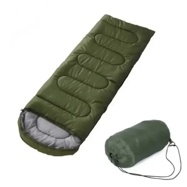 Туристический спальный мешок спальник с капюшоном, 210 x 75 см, 1,5 кг (до -30°C)