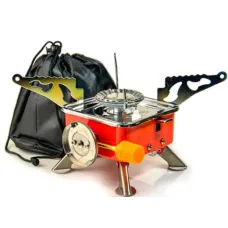 Туристическая газовая плитка с пьезоподжигом ∙ Походная складная переносная мини плита Kovab K202