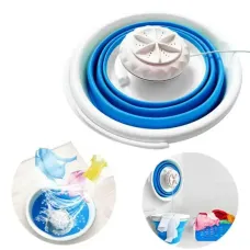 Ультразвуковая портативная стиральная машина Ultrasonic Turbine Wash USB со складным ведром 10 л