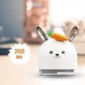 Ультразвуковой ароматический увлажнитель воздуха Зайчик с морковкой Мини – аромадиффузор USB с фонариком - ночником