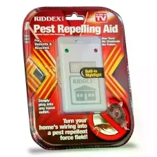 Ультразвуковой отпугиватель грызунов и насекомых RIDDEX Pest Repelling 200 м² • Электронный прибор от мышей, крыс, тараканов и других вредителей от сети
