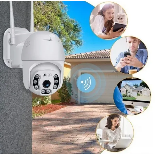 Уличная IP WIFI камера видеонаблюдения поворотная c записью и датчиком движения PTZ XF-XY46 2MP