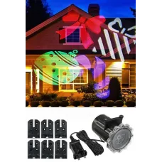 Уличный влагозащищенный светодиодный проектор 8 картриджей | Проектор для праздников