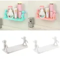 Универсальная подвесная полочка Человечки для ванной комнаты / кухни · Бытовая полка на клейких креплениях, 33х14 см