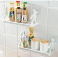 Универсальная подвесная полочка Человечки для ванной комнаты / кухни · Бытовая полка на клейких креплениях, 33х14 см