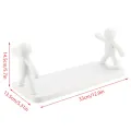 Универсальная подвесная полочка Человечки для ванной комнаты / кухни · Бытовая полка на клейких креплениях, 33х14 см