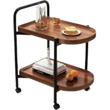 Универсальный 2-ярусный 55x60x68 передвижной боковой столик ∙ Столик на колёсах 55x60x68