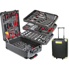 Универсальный автомобильный набор инструментов Kraft Royal 408 предметов в чемодане | Кейс с инструментами