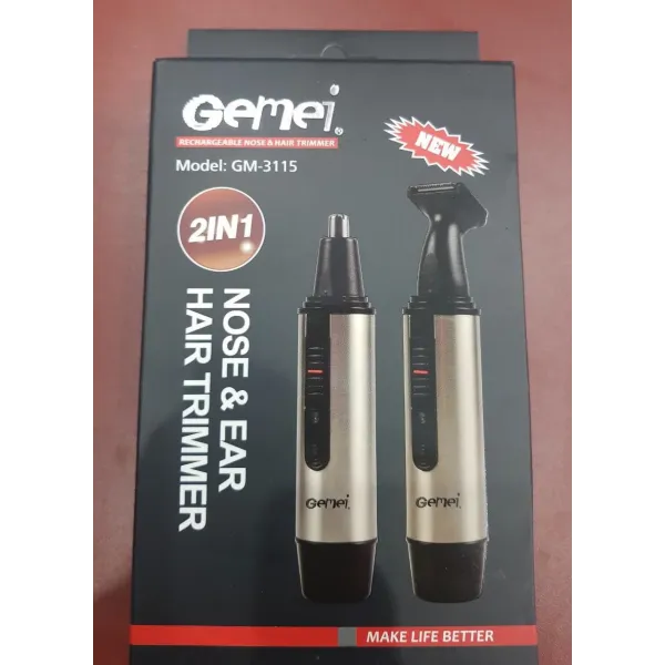 Универсальный триммер для удаления волос, оснащен двумя съемными насадками Gemei GEMEI GM 3115 CG21 PR2