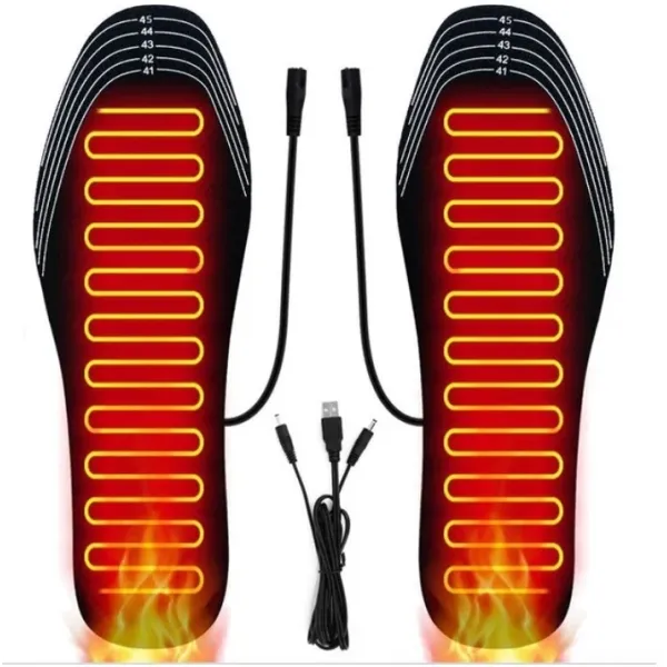 Стельки с подогревом от USB для обогрева ног · Электрические водонепроницаемые стельки с подогревом и регулировкой размера