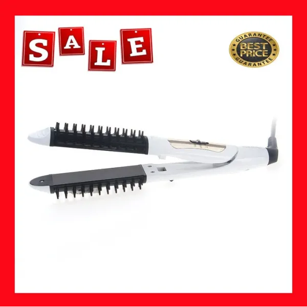 Утюжок-расческа с керамическим покрытием | Укладка и завивка | Плойка 2 в 1 Kemei KM-6866 2в1 CG24 PR2