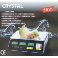 Весы торговые CRYSTAL CR-50 50 кг Электронные настольные весы для торговли со счетчиком цены