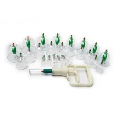 Вакуумные банки с насосом, 24 шт ∙ Большой набор вакуумных банок для массажа Вакуумные банки с насосом, 24 шт ∙ Большой набор вакуумных банок для массажа