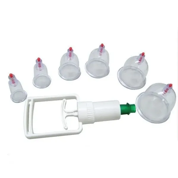 Вакуумные банки с насосом, 6 шт ∙ Набор вакуумных банок для антицеллюлитного массажа и общего оздоровления