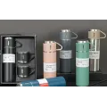 Вакуумный термос из нержавеющей стали Vacuum Flask Set 500 мл с чашками в комплекте 3* 150 мл ∙ Подарочный набор 3 в 1