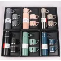 Вакуумный термос из нержавеющей стали Vacuum Flask Set 500 мл с чашками в комплекте 3* 150 мл ∙ Подарочный набор 3 в 1